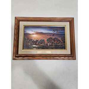 Terry Redlin "Lazy Afternoon" Personal Collage Series Linen Art Mini 12x8.5